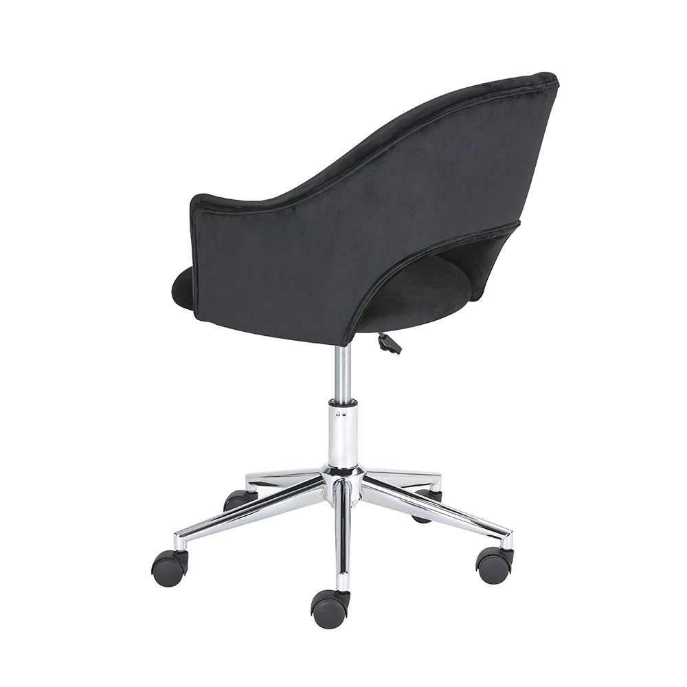 Castelle Black Velvet Office Chair 
